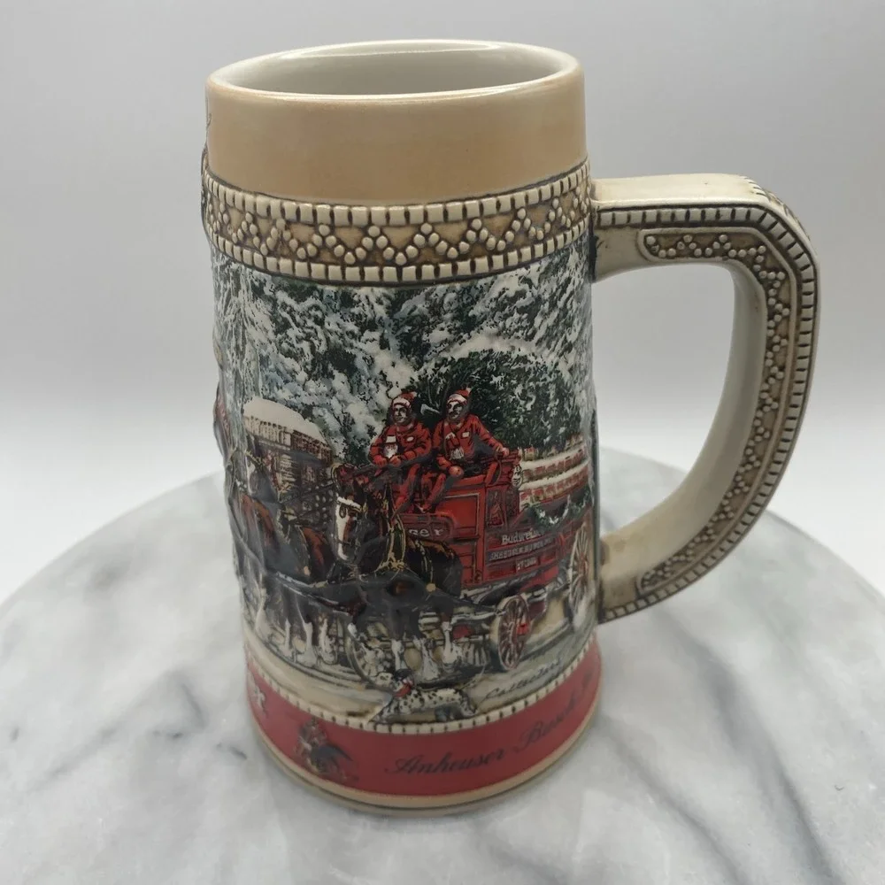 BUDWEISER Holiday Beer Stein 1987 